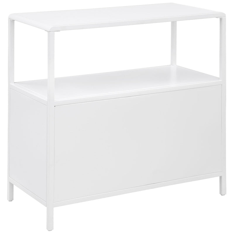 Coaster Furniture Amherst 961642 2-door Radio Weave Cane Metal Accent Cabinet - White IMAGE 6