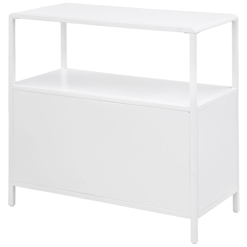 Coaster Furniture Amherst 961642 2-door Radio Weave Cane Metal Accent Cabinet - White IMAGE 7