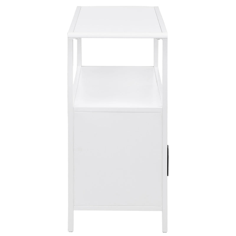 Coaster Furniture Amherst 961642 2-door Radio Weave Cane Metal Accent Cabinet - White IMAGE 8
