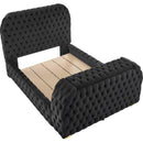  Crown Mark Natalia 5115BK-K King Bed with Fireplace and TV Lift - Black IMAGE 1