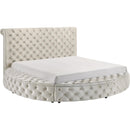  Crown Mark Brigitte 5202IV-Q Queen Bed - Ivory IMAGE 1