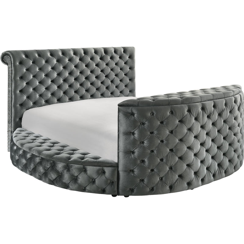  Crown Mark Voltare 5212GY-K King Bed with Fireplace & TV Lift - Grey IMAGE 1