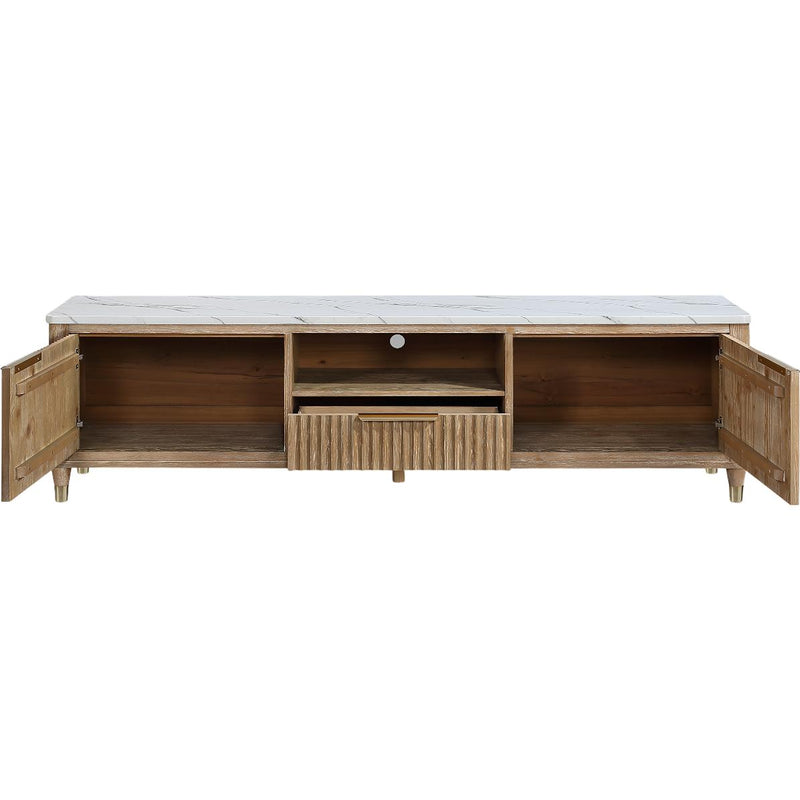  Crown Mark Kara B1450-9 TV Stand - Cerused Natural IMAGE 3