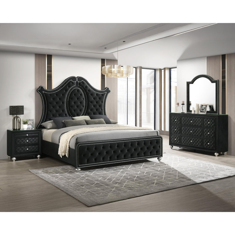  Crown Mark Cameo B2180-K King Bed - Black IMAGE 4
