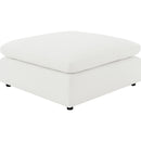  Coaster Furniture Raleigh 551753 Boucle Upholstered Ottoman - Ivory IMAGE 4