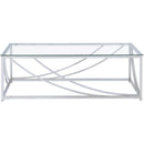  Coaster Furniture Lille 720498-S2 2-piece Glass Top Coffee And End Table Set - Chrome IMAGE 6