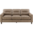  Coaster Furniture Scotland 504667 Faux Leather Upholstered Track Arm Sofa - Brown IMAGE 3