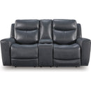  Signature Design by Ashley Next Move Power Reclining Leather Match Loveseat with Console PCU1210018 IMAGE 2