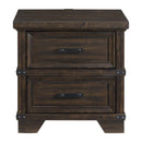  Elements International Colorado City B-13010-8-NS 2-Drawer Nightstand IMAGE 2