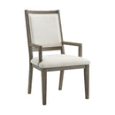  Elements International Versailles Contemporary D-3690-6-AC Dining Arm Chair IMAGE 1