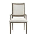  Elements International Versailles Contemporary D-3690-6-AC Dining Arm Chair IMAGE 2