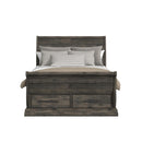  Elements International Park Ridge B-13130-8-FSLB Full Sleigh Storage Bed IMAGE 2