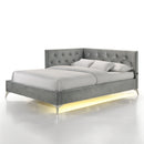  Elements International Amberley B-480-3-FCB Full Upholstered Corner Bed IMAGE 1