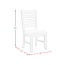  Elements International Farmington D-9890-7-SC Ladder Back Dining Side Chair IMAGE 12