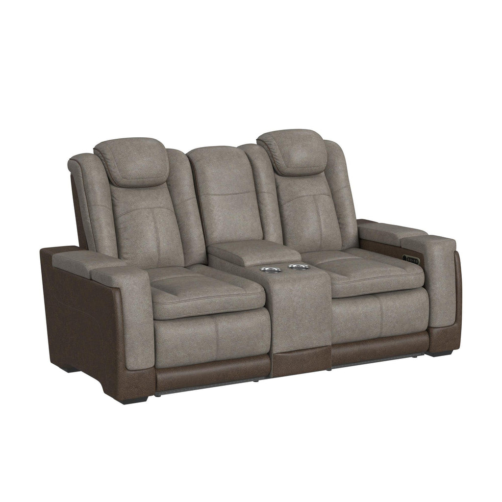 Elements International Lantana Power Motion Console Loveseat