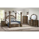  Elements International Madison Park B-10460-5-QPB Queen Upholstered Poster Bed IMAGE 1