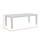  Elements International Versailles Contemporary D-3690-6-DT Rectangular Dining Table IMAGE 9