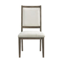  Elements International Versailles Contemporary D-3690-6-SC1 Square Back Dining Chair IMAGE 2