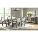  Elements International Versailles Contemporary D-3690-6-SC1 Square Back Dining Chair IMAGE 3