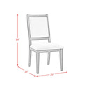  Elements International Versailles Contemporary D-3690-6-SC1 Square Back Dining Chair IMAGE 9