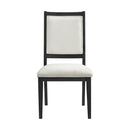  Elements International Versailles Contemporary D-3690-8-SC1 Square Back Dining Chair IMAGE 2