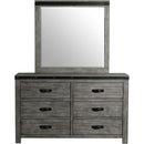  Elements International Wade 6-Drawer Kids Dresser with Mirror WE650DRMR IMAGE 2