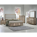  Crown Mark Matteo King Upholstered Panel Bed B3202-F-HBFB/B3200-FT-RAIL IMAGE 1