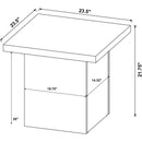  Coaster Furniture Devar 710898-S2 2-piece Square Coffee End Table Set - White High Gloss IMAGE 14