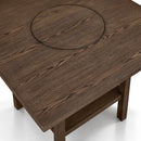  Crown Mark Guthrie 2711BR-T-4848 Counter Height Table W/Lazysusan - Brown IMAGE 4