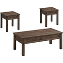 Crown Mark Lorraine B6610-CE-SET 3 pc Cocktail Set - Brown IMAGE 1